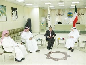 السفير الافغاني داسد الله بلخي واحمد بهبهاني وفيصل القناعي وجاسم كمال