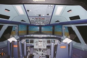 كابينة تضاهي كابينة ايرباص A320 الحقيقية ﻿