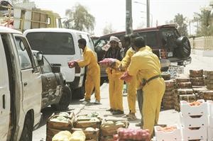 مصادرة كميات من الخضار﻿