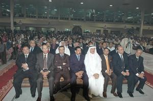 النائب عدنان المطوع وامين عام مجلس الجالية بالانابة المستشار بركات القصبي والقنصل محمد عرفة في مقدمة الحضور