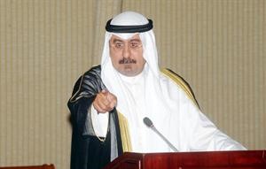 الشيخ د محمد الصباح متحدثا خلال المؤتمر الصحافي