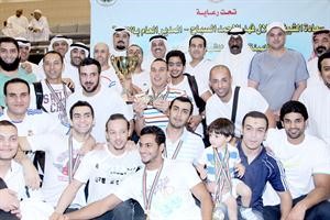 فريق الحرس الوطني متوجا بكاس البطولة﻿