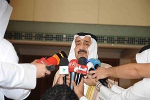 رئيس مجلس الامة جاسم الخرافي خلال تصريحه في مجلس الامة امس متين غوزال