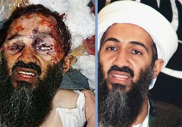 الصورة التي نشرت بداية امس وقيل انها لجثة بن لادن ثم اعلن انها غير صحيحة