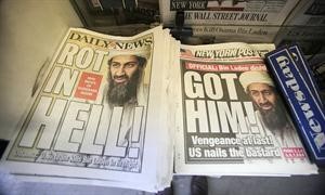 الصحف الاميركية افردت صفحاتها الاولى لخبر قتل بن لادن واوردت عناوين مثل تعفن في الجحيم واقتنصناه افپ