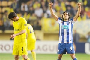 فرحة مهاجم بورتو راداميل فالكاو غارسيا بالتاهل لنهائي يوروبا ليغ على حساب فياريال	رويترز﻿