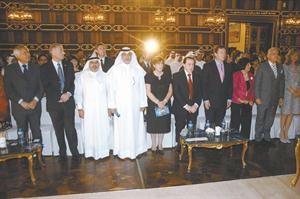 جانب من الحضور اثناء النشيد الوطني	محمد ماهر﻿