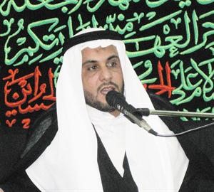 الشيخ سعد فوزان محاضرا في حسينية دار الزهراء