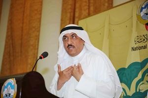 مسلم البراك خلال المؤتمر الصحافي