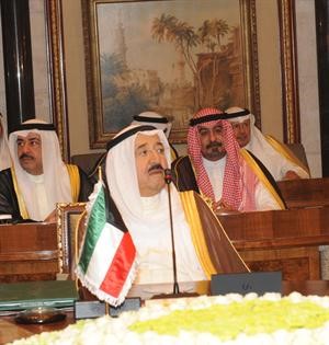 صاحب السمو الامير الشيخ صباح الاحمد مترئسا وفد الكويت في القمة