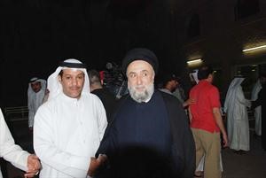 الزميل عادل العتيبي مع السيد علي الامين﻿