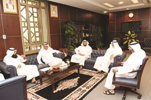 عبدالقادر العجيل ومحمد العتيبي اثناء استقبال محمد الهاجري وعبيد العجمي وعلي الدوسري﻿