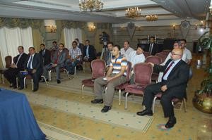 جانب من الحضور خلال المؤتمر الصحافي محمد ماهر
