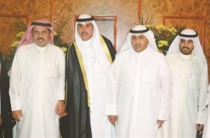 العميد صالح الغنام واحمد الدواي وعزيز البراك مع المعرس نايف البراك﻿