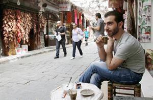 صورة ارشيفية لاحد اسواق دمشق	افپ﻿