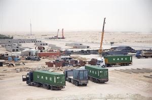 جانب من اعمال البنية التحتية للمشروع﻿