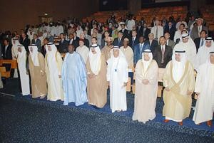 خالد الجارالله ودعبدالرحمن المحيلان وعلي الغانم والسفير عبد الاحد امباكي في مقدمة الحضوركرم ذياب
