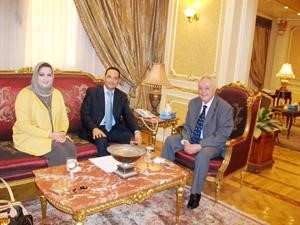 ديحيى الجمل مستقبلا ذكرى الرشيدي واشرف رواش	 ناصر عبدالسيد﻿