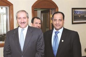 الوزير ناصر جودة والزميل موسى ابوطفرة

