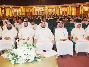 جانب من الحضور خلال فعاليات الملتقى الوقفي الاول﻿