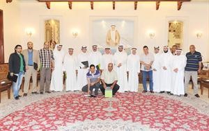 خالد الروضان متوسطا رؤساء الاقسام الرياضية وممثليهم