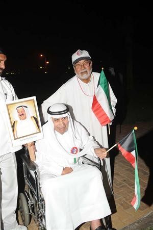 لم تمنعه الاعاقة من الحضور في ساحة الارادة﻿