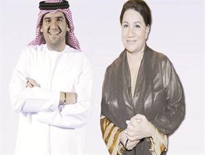 الفنانة القديرة سعاد عبدالله والنجم حسين الجسمي
