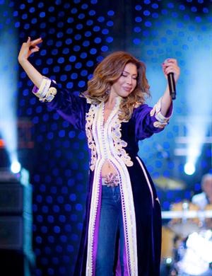 نوال الزغبي اثناء حفلها في موازين﻿