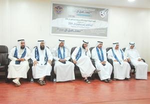 النواب مسلم البراك وعلي الدقباسي ودفيصل المسلم وخالد الطاحوس ومحمد هايف ودجمعان الحربش خلال اللقاء 	محمد ماهر﻿