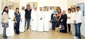 دعبدالرحيم ذياب مع الطلبة المشاركين
