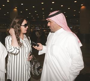 الزميل مفرح الشمري مع النجمة اثار الحكيم﻿