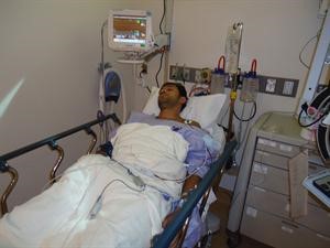 محمد الخميس بعد اجرائه احدى العمليات﻿