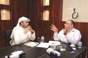 الشليمي متحدثا للزميل اسامة دياب فريال حماد