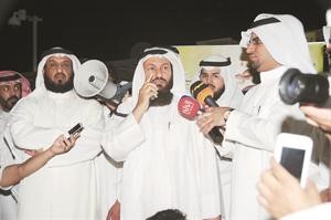 محمد هايف وفلاح الصواغ خلال التجمع