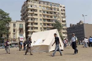 اعتصامات مستمرة في ميدان التحرير 	افپ﻿