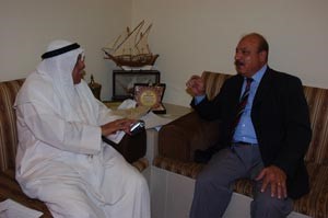 هيثم صنديد متحدثا الى الزميل منصور الهاجري
