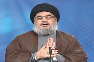 الامين العام لـ حزب الله السيد حسن نصرالله خلال كلمته امس	اپ﻿