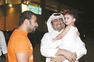 ياسمينة خالد الروضان مع ابيها والشطي﻿