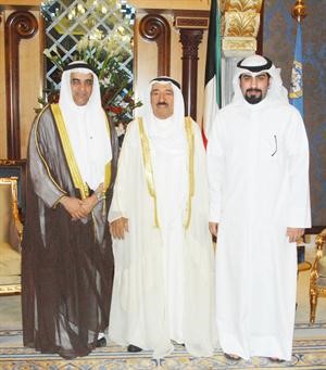 صاحب السمو مستقبلا احمد المليفي وصالح الكندري