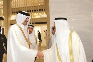  نائب الامير وولي العهد القطري مرحبا بالشيخ احمد الحمود﻿