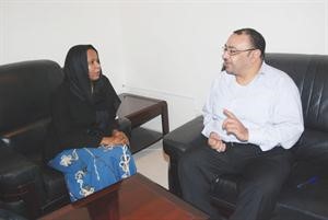 ابتهال محمد عثمان متحدثة للزميل اسامة دياب كرم ذياب