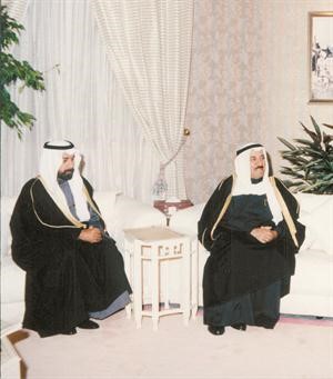صاحب السمو الامير الشيخ صباح الاحمد والمرحوم الشيخ علي الصباح﻿
