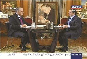 رئيس الحكومة السابق سعد الحريري خلال حواره التلفزيوني مساء امس
