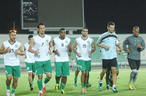 جانب من التدريب الاخير للعربي 	سعود سالم﻿