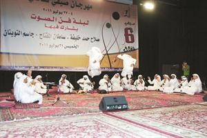 جانب من الرقصات في ليلة فن الصوت﻿