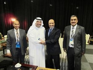 الشيخ طلال الفهد ومحمد بن همام قبل انتخابات فيفا