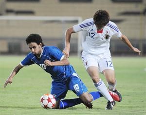 جابر جازع في مباراة الاولمبي مع اليابان 	هاني الشمري﻿