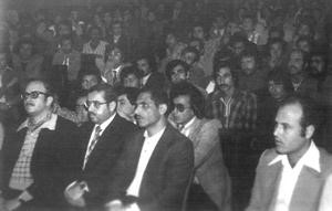 جانب من الجمهور المشاهدين لمناقشة د ابو سخيلة لرسالة الدكتوراه