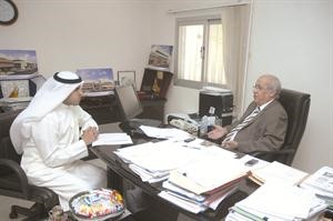 دابراهيم المزيرعي متحدثا للزميل عبدالكريم العبدالله﻿