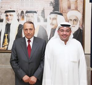 رئيس التحرير الزميل خالد يوسف المرزوق مع معروف البخيت